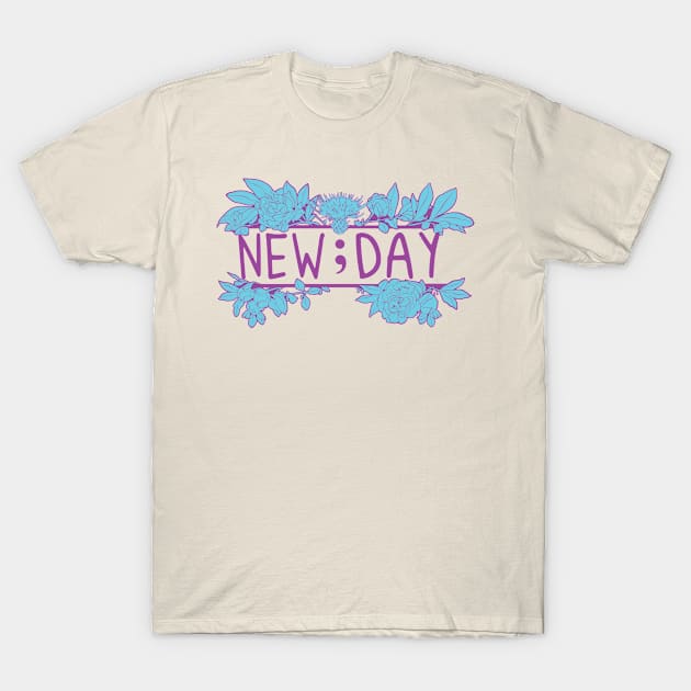 New;Day in Cyan T-Shirt by KJonesDesigns